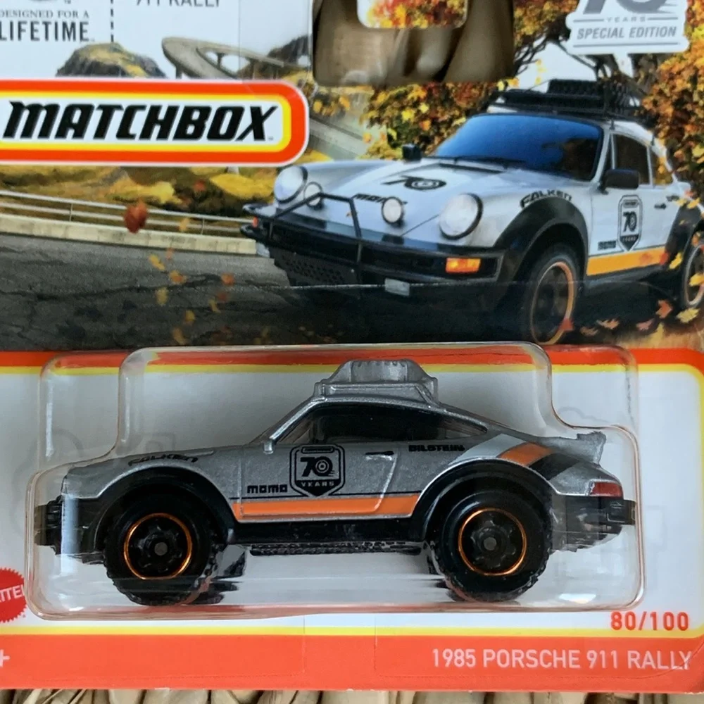 Matchbox Car 1985 Porsche 911 Rally MBX Diecast 70 Year Anniversary New
